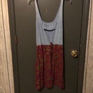 Obey Dresses - Light blue and burgundy dress Obey Dresses - Light blue and burgundy dress